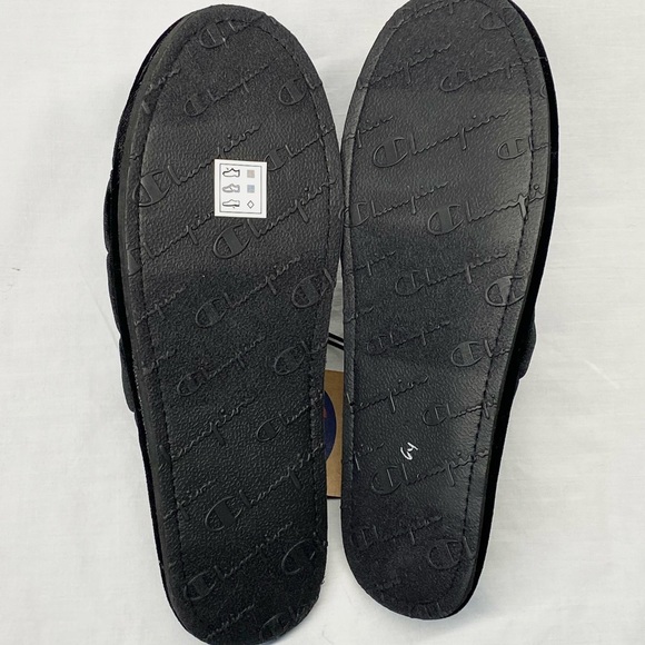 NWT Champion Sleepover Lux Black/Gold Men's Slipper Size 8 Men’s - Picture 9 of 13